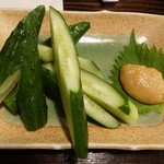 だい人 - きゅうりスティック　うま味噌付き300円