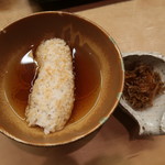 花いち - おこげ茶漬け！自家製のちりめん山椒付き♪