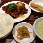 蓬莱春飯店 - 黒酢すぶた定食　Aセット　840円