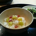 日本料理 櫻川 - 飯蒸し（銀杏、練り梅載せ）