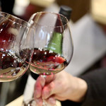 波へい - 赤ワインで乾杯〜♪