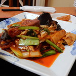 福香門 - 「揚げ豆腐と野菜の辛みそ炒め」