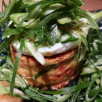 先斗焼 心 - 先斗焼き「先斗九条ネギ大根おろし」
      ('2018.11月)