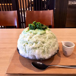 柿の葉ずし 平宗 - ほうれん草のおひたし氷