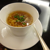中国料理 桃花林 - 干し椎茸と筍の細切りとろみスープ