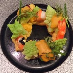 魚介のサラダ　リース風