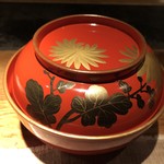 大どころ - ◆白菜と干し貝柱のすり流し・・この塗り物、ステキ。