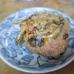 ひなたうどん - ワイルドな「山菜めし」（100円）。必ず食べる！