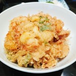 てんぷら 近藤 - 才巻海老と小柱のかき揚げ(天丼)