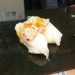 立ち食い弁慶 - カワハギの肝のせ