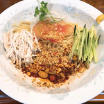 ラーメン･餃子 ハナウタ - 【2018年07月】冷やし中華(辛い)＠800円、提供時。