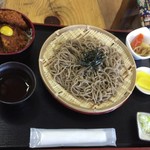 Gonbee Mura - 2018/10/7 十割ざるそば・ミニソースカツ丼セット\1500