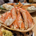 大阪屋形船 - 自主製作で剥いた蟹身を敷き詰めて後で楽しみます〜♡
