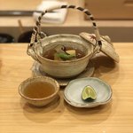 千代田 鮨 菖蒲 - 松茸と海老しんじょうの土瓶蒸し