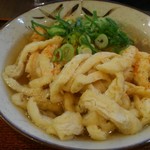 鶴橋庵 - かき揚げうどん+刻み揚げ