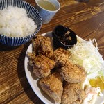 唐揚兄弟 - 唐揚定食の並（ムネとモモ）