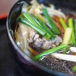 ひびき庵 - "鴨蒸籠（かもせいらう）"、鴨汁（かもじる）、合鴨肉（あひがもにく）精肉（よきにく）