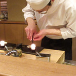 白 - 2番手の落合さん('18.12月中旬)