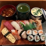 寿司処 福喜 - 上寿司定食 １１６７円
