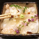 白 - 3.旬肴:かん平目の熟成ミニちらし