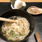 白 - 8.手打ち二八饂飩 とろろ掛け 塩おにぎり