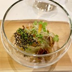 オーベルジュ ド ぷれざんす 桜井 - カッペリーニ十津川のなめこソース