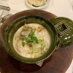 オーベルジュ ド ぷれざんす 桜井 - 甘鯛と鱈の白子　貝のスープ