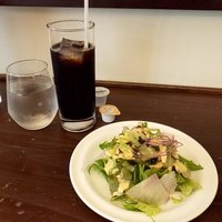 ヴィア トスカネッラ - サラダとアイスコーヒー（2018.12）