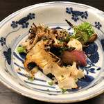 白 - 7.蕪と茸の吹寄せ 大和橘(古来の柑橘)の味噌