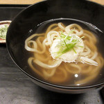 白 - 8.手打ち二八饂飩 とろろ掛け 塩おにぎり