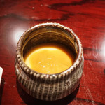 東麻布 天本 - ぶりかま出汁の茶碗蒸し、コノワタのせ