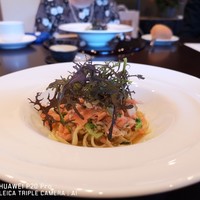 藤右ェ門 栄 - じゃこと九条ねぎのそば粉のパスタ