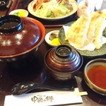 Nakaumino Sato - 安来和牛すき焼き丼と天ぷらセット