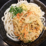 はなまるうどん - かき揚げうどん・中(430円)