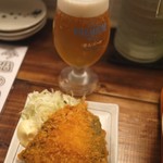 ああビール♡ ご一緒にアジフライでも？