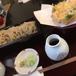 蕎麦彩彩　久留葉 - 桜エビのかき揚げセイロ1400円