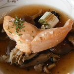千曲川信州サーモン　キノコソース