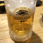 三代目 竹鶏 - 生ビール･･･小さいだろ