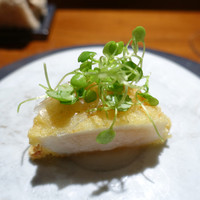 TACUBO - ホタテのフリット、ラルドに蕪のピューレ添え