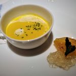 アピシウス - カボチャのスープ、キンカンのシャンパーニュジュレ