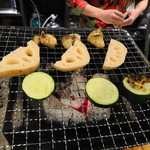 炉ばた雷橋 - レンコン、茄子