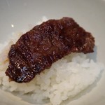 生ホルモン処 おさむちゃん。 - ハラミ on the rice 最高です٩(ˊᗜˋ*)و