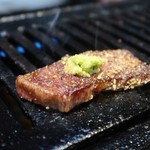 生ホルモン処 おさむちゃん。 - ハラミをワサビでも食べさせて貰いました♪