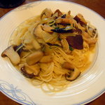 どうろくじん - 木の子のペペロンチーノスパゲッティーニ