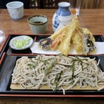 三四郎 - 料理写真:「天ざるそば」(1300円)＋「そば大盛り」(200円)