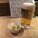 恵美寿屋 - 生ビールとポテトサラダ