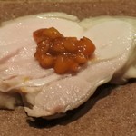 食善 大岡 - 八寸：朝引きの淡路蒸し鶏