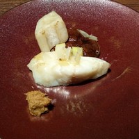 中国菜エスサワダ - クエの炒め、原木椎茸、蓮根、山わさび
