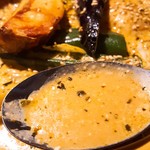 アジアンスープカリー べす - 2018/12  チキン＆野菜カリー4番・ナリアルスープのアップ