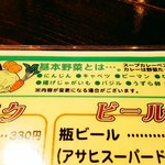 アジアンスープカリー べす - 2018/12  メニュー(基本野菜とは…。)